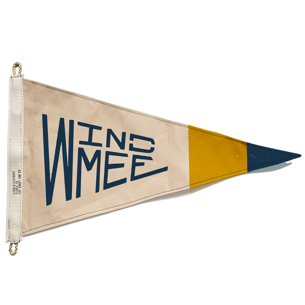 Wind Mee - Vlag gemaakt van geupcycled tentdoek